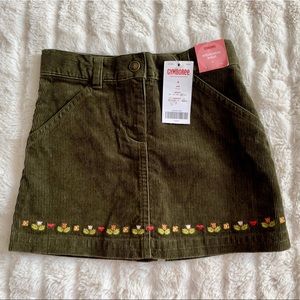Gymboree green corduroy skirt girl 4 NWT